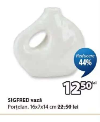 SIGFRED vază porțelan 16x7x14 cm
