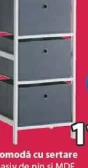 ODBY comodă cu sertare 37x80x30 cm