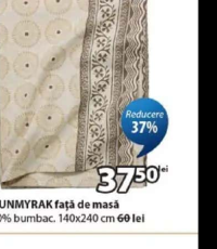 BRUNMYRAK față de masă 100% bumbac 140x240 cm