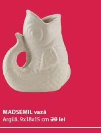 MADSEMIL vază argilă 9x18x15 cm