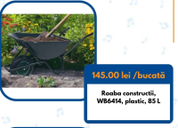 Roaba constructii, WB6414, plastic, 85 L
