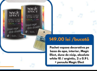 Magic Efect Pachet vopsea decorativa pe baza de apa, interior, dune de nisip, absolute white 10 / ar