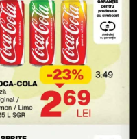 COCA-COLA doză Original / Lemon / Lime 0.25 L SGR
