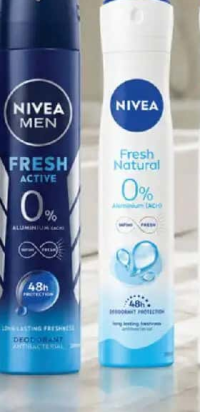NIVEA Men Deospray Fresh Active / Invisible Black & White Power 200 ml