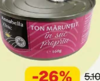 ANNABELLA ZILNIC Ton mărunțit în suc propriu 160 g