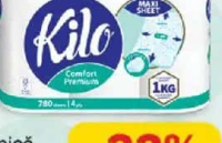 KILO Hârtie igienică 4 straturi 6 role 1 kg