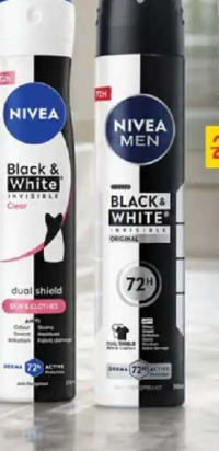 NIVEA Deospray Fresh Natural / Invisible Black & White Clear / Invisible Black & White Fresh 200 ml