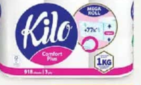 KILO Hârtie igienică 3 straturi 6 role 1 kg