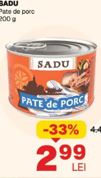 SADU Pate de porc 200 g