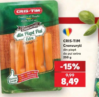 Cris-Tim Crenvurști din piept de pui extra 250 g