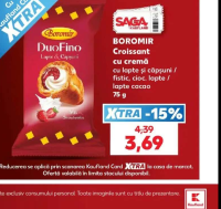 Boromir Croissant DuoFino cu cremă 75 g