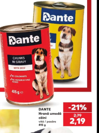 Dante Hrană umedă câini vită / pasăre 415g