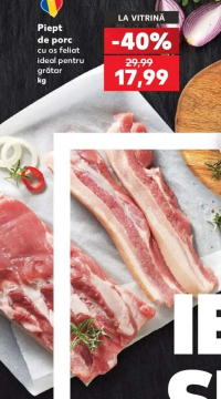 Piept de porc cu os feliat ideal pentru grătar kg