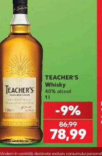 Teacher's Whisky 40% alcool 1l