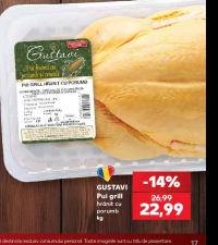 Gustavi Pui grill hrănit cu porumb kg