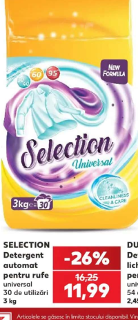 SELECTION Detergent automat pentru rufe universal 30 de utilizări 3 kg