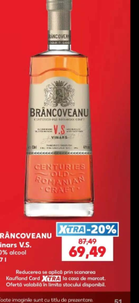 Brâncoveanu Vinars V.S. 40% alcool 0.7l