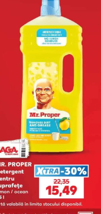 Mr. Proper Detergent pentru suprafețe lemon / ocean 1,5 l
