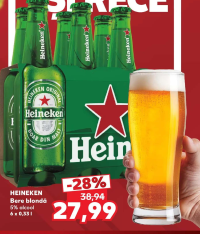 Heineken Bere blondă 5% alcool 6 x 0,33 l