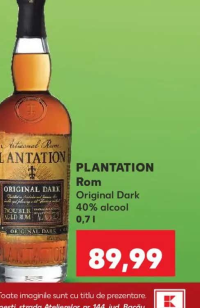 PLANTATION Rom Original Dark 40% alcool 0.7 l