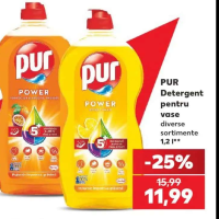PUR Detergent pentru vase diverse sortimente 1,2 l