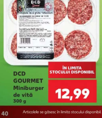 DCD GOURMET Miniburger de vită 300 g