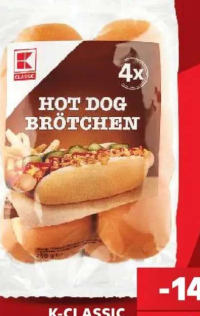 K-Classic Chifle hot dog 4x62,5g