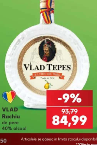 VLAD TEPEȘ Rachiu de pere 40% alcool