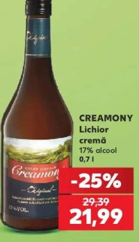 Creamony Lichior cremă 17% alcool 0.7l