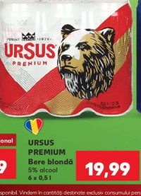 Ursus Premium Bere blondă 6x0,5l