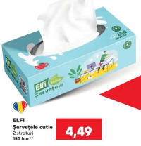 ELFI Șervețele cutie 2 straturi 150 buc