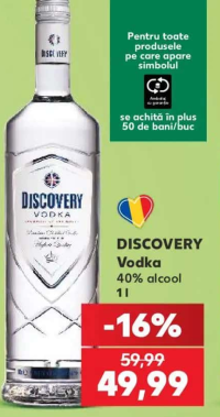 Discovery Vodka 40% alcool 1l