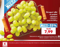 Struguri albi cu puțini sâmburi calitatea I caserolă 500 g