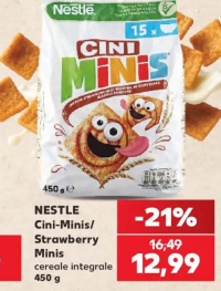 Nestlé Cini-Minis / Strawberry Minis cereale integrale 450 g