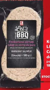 K-Classic Let's BBQ Cârnați de porc pentru grătar 180 g