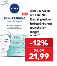 Nivea Skin Refining Benzi pentru îndepărtarea punctelor negre 6 buc