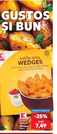 K-Classic Cartofi Wedges 750 g