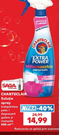 Chanteclair Soluție spray îndepărtare pete / degresant gulere și manșete 500 ml