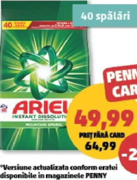 Ariel Detergent Pudră Mountain Spring 2,6 kg