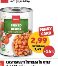 Penny Fasole Albă în Sos Tomat 420 g