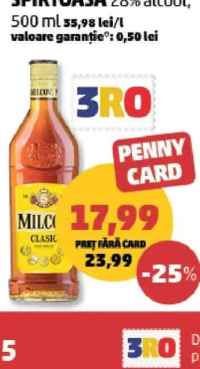 Milcov Băutură Spirtoasă 28% alcool 500 ml