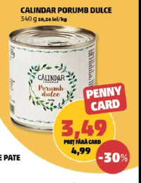 Calindar Porumb Dulce 340 g