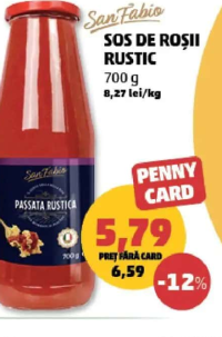 San Fabio Sos de Roșii Rustic 700 g
