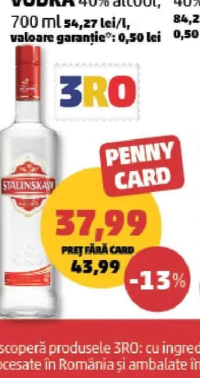 Stalinskaya Vodka 40% alcool 700 ml