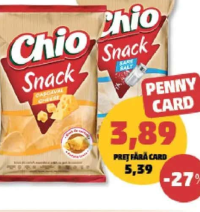 CHIO SNACK CARTOFI cașcaval / sare 65 g