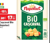Napolact Bio Cașcaval 190 g