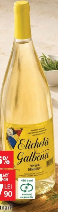 Vin Cotnari Etichetă Galbenă 1.5 L, alb/rose