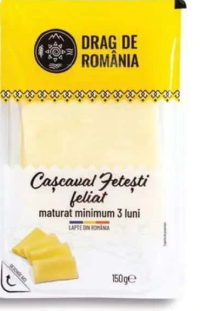 Drag de România Cașcaval Fetești feliat 150 g