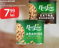 Nutline Arahide prăjite sărate/ extra rumenite 135 g
