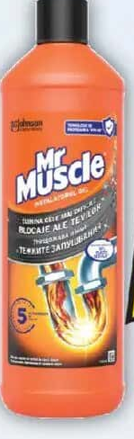 Mr Muscle Gel Desfundare Țevi Baie și Bucătărie 1L